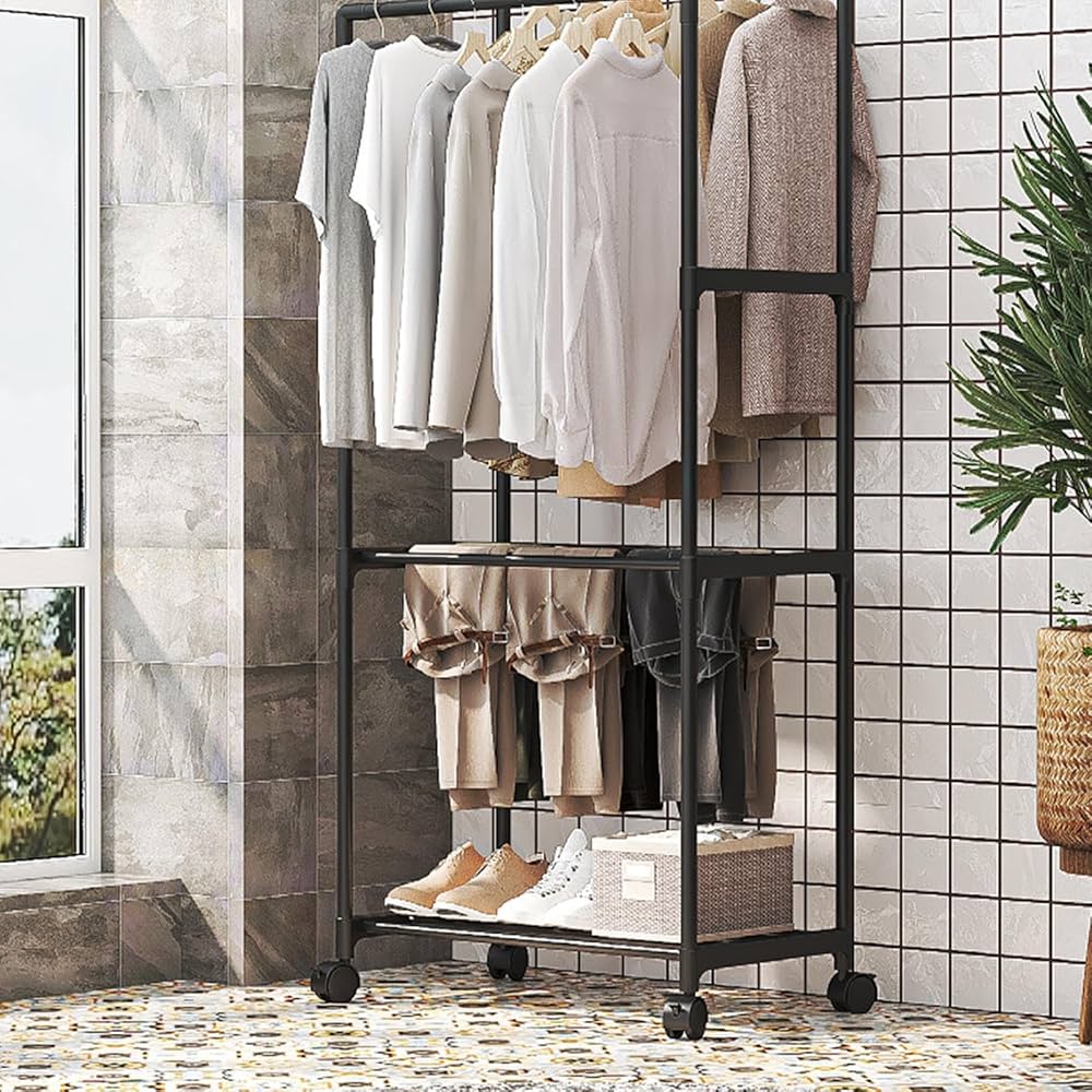 ブラックパイプ製ハンガーラック ブラックパイプ製ハンガーラック 2025年9月 ハンガーラック